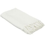 Jet� de canap� - home deco factory - gaufr� - ivoire - 130 x 160 cm