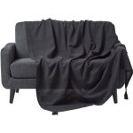 Jet de lit ou de canap rajput noir 150 x 200 cm