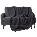 Jet de lit ou de canap rajput noir 225 x 255 cm