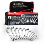 Jeu de 12 cl�s � pipe kraft muller 6 pans de 8 � 19mm