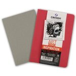 Carnet esquisse - canson - art book inspiration - a4 - rouge et gris - 36 feuilles