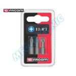 Embouts - facom - ed102t. j3 - 3 pices - 25mm - pz2 - vissage manuel intensif