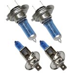 Jeu de 4 ampoules h7 + h1 12v 55w  effet xnon 5500 xu999e