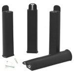 Plast - jeu de 4 pieds 22 cm noirs pour cadre  lattes