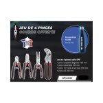 Jeu de 4 pinces �dition limit�e racing - facom - cpe. a424h - outil - acier et plastique