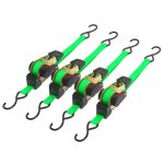 Jeu 4 sangles d?arrimage 320 dan pes 3x25mm traction crochet en forme s avec tendeur � cliquet