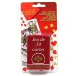 Jeu de 54 cartes plastifies paquet rouge