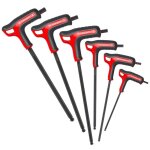 Jeu de 6 cl�s - facom - 84tzsa. pb - � poign�es - en t - 6 pans