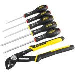 Jeu de 6 outils - stanley fatmax - fmht0 - 62639 - pince multiprise � verrouillage 250 mm + tournevis ...