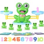 Jeu apprentissage math�matique - jeu de balance - jouet montessori - 30 cartes - 19 figurines de grenouille ...