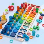 Jeux dapprentissage - montessori - puzzle en bois - 5 en 1 - jouet éducatif - multicolore Jeux dapprentissage - montessori - puzzle en bois - 5 en 1 - jouet éducatif - multicolore