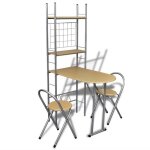 Jeu de bar moderne pliable avec 2 chaises - best meuble2022 - marron Jeu de bar moderne pliable avec 2 chaises - best meuble2022 - marron