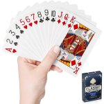 Jeu de cartes imperm�able - debsy - plastique professionnel - bleu - �tanche - 54 cartes - m�lange fluide ...