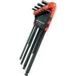 Jeu de cls mle coudes extra - longues tte sphrique 6 pans facom 83s. jp9al - set de 9 cls