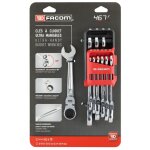 Jeux de cl�s mixtes � cliquet - facom - 467bf. jp10pb - acier - ergonomique - �tui portable