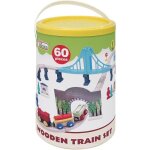 Jeu de construction - baril train bois 60 pices - enfant - mixte - intrieur