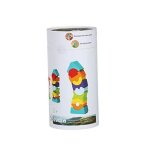 Jeu de construction en bois - cubika - torre de madera 12862 - multicolore - 11 pices