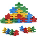 Jeu de construction en bois � empiler 16 pi�ces figurines �ducatif et sensoriel id�al pour les enfants ...