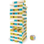 Jeu de construction - bs - haute tour jenga g�ant - bois - bleu - a partir de 4 ans