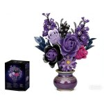 Jeu de construction de fleurs en blocs cadeau pour fillesensemble de construction bouquet de roses gothiquesva ...