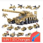 Jeu de construction - compatible lego - 544 pices - 33 combinaisons - canon grosse bertha