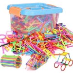 Jeu de construction magntique - amoune - 500 pices - pour enfant de 3 ans et plus