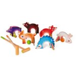 Jeu de croquet en bois massif - janod - animaux de la fort - ds 3 ans