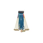 Jeu de croquet traditionnel en bois avec sac de transport - maillet 80 cm, 6 joueurs - plein air enfant, ...