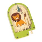 Jeu dadresse - small foot company - mini jeu de flipper lion - bois - 3 ans - compact