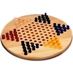 Jeu de dames chinoises - bois - plateau massif - 60 pions colors - jeu de socit - mixte