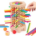 Jeu dapprentissage des math�matiques montessori b�tonnets de comptage en bois et d�s pour enfants de ...