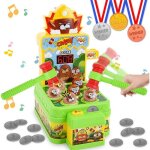 Jouet de la taupe hit mole avec 2 marteaux + 12 devises de jeu mini jeu darcade lectronique interactif ...