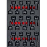 Jeu dembouts douilles � chocs 1 / 2 torx - hex - spline 24 pi�ces module en mousse pour servante datelier ...