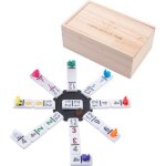 Jeu de dominos mexicain train en nombre - engelhart - coffret double 12 - 91 dominos pais et colors ...