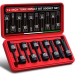 Jeu de douilles longues À chocs torx 1 / 2 t25 - t80 coffret de 10 douilles tournevis à chocs profil ... Jeu de douilles longues À chocs torx 1 / 2 t25 - t80 coffret de 10 douilles tournevis à chocs profil ...