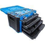 Jeu de douilles � six pans - bgs - 300 pi�ces - coffret 4 tiroirs - acier chrome - vanadium - noir