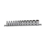 Jeu de douilles - bgs technic - 13 pices - six pans 63 mm - chrom mat