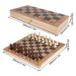 Jeu déchecs 3 en 1 - hb016 - bois pliant - 2 joueurs ou plus - mixte - voyage Jeu déchecs 3 en 1 - hb016 - bois pliant - 2 joueurs ou plus - mixte - voyage