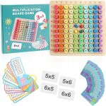 Jeu ducatif - table de multiplication - bois - 3 ans - double face - 100 cartes incluses
