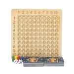 Jeu ducatif - table de multiplication montessori math 9x9 - bois - interaction parent - enfant - 3 ans ...