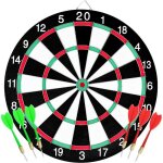 Jeu de fl�chettes 40. 5cm cible de fl�chettes professionnel jeux de fl�chettes double face avec 6 fl�chettes ...