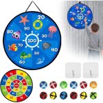 Jeu de fléchettes - amoune - double face pliable - 12 balles collantes - 66 cm - pour enfants Jeu de fléchettes - amoune - double face pliable - 12 balles collantes - 66 cm - pour enfants