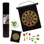 Jeu de fl�chettes magn�tiques cible velours et 6 fl�chettes