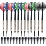 Jeu de fl�chettes � pointe souple - flechette pointe plastique - 12 pcs - embouts remplacement s�curit� ...