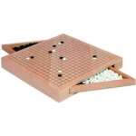 Jeu de go - loisirs nouveaux - 31 cm - bois massif - marron