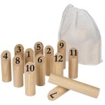 Jeu kubb - non spécifié - quilles nordiques en bois - 12 quilles - sac de rangement - mixte Jeu kubb - non spécifié - quilles nordiques en bois - 12 quilles - sac de rangement - mixte
