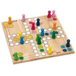 Jeu de ludo - jeu de petits chevaux en bois - mixte - jeu de plateau - 3 ans et plus