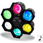 Jeu de lumi�re chenillard 6 couleurs leds - fiesta - djled600 - effet chenillard et modulateur