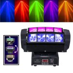Jeu de lumi�re lyre spider 8 x 10w quad8 - fx - effet tr�s puissant � mouvements rotatifs rapides