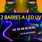 Jeux de lumires pack de 2 barres uv  led soire fluo garantie pa dj led mix sono bar club laser anniversaire ...